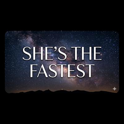 She's the fastest logo